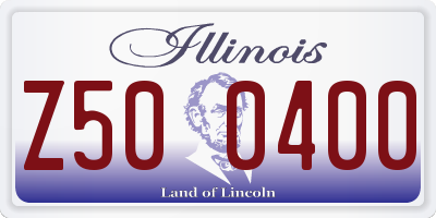 IL license plate Z500400
