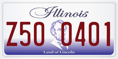 IL license plate Z500401