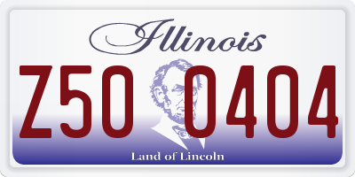 IL license plate Z500404