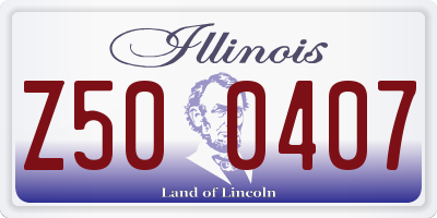 IL license plate Z500407