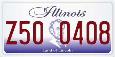 IL license plate Z500408