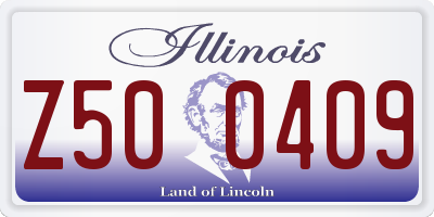 IL license plate Z500409