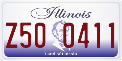 IL license plate Z500411