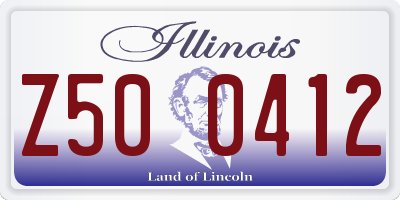 IL license plate Z500412