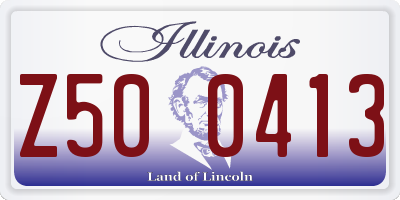 IL license plate Z500413