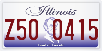 IL license plate Z500415