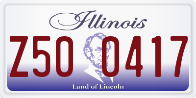 IL license plate Z500417