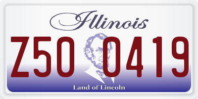IL license plate Z500419