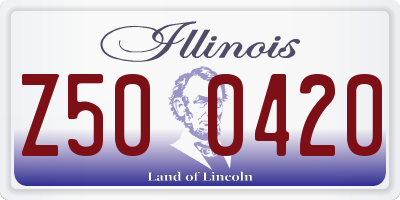 IL license plate Z500420