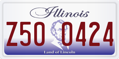 IL license plate Z500424