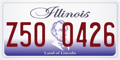 IL license plate Z500426