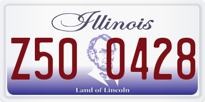 IL license plate Z500428