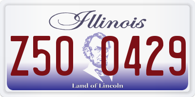 IL license plate Z500429