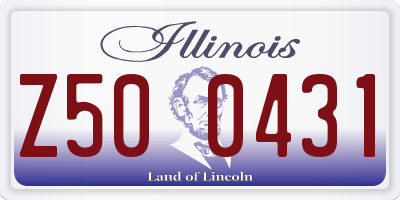 IL license plate Z500431