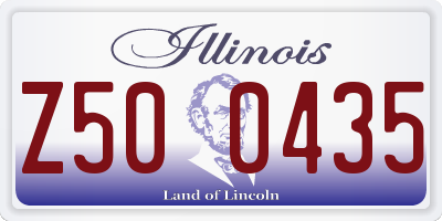 IL license plate Z500435