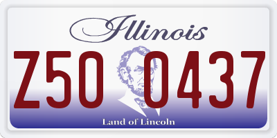 IL license plate Z500437
