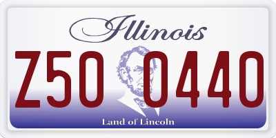 IL license plate Z500440