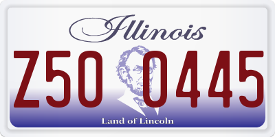 IL license plate Z500445