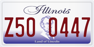 IL license plate Z500447