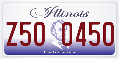 IL license plate Z500450