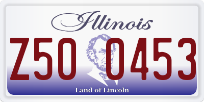 IL license plate Z500453