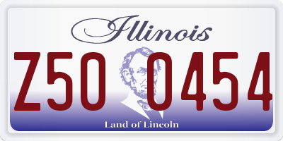 IL license plate Z500454