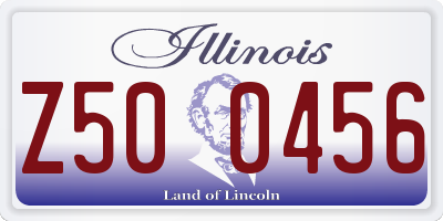 IL license plate Z500456