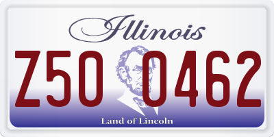 IL license plate Z500462