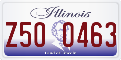 IL license plate Z500463