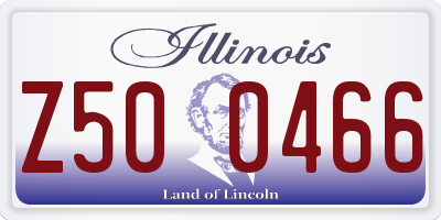 IL license plate Z500466