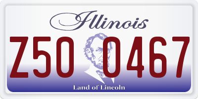 IL license plate Z500467
