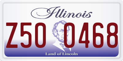 IL license plate Z500468