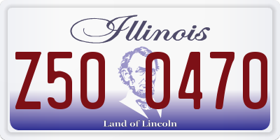 IL license plate Z500470