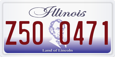 IL license plate Z500471