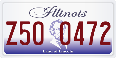 IL license plate Z500472
