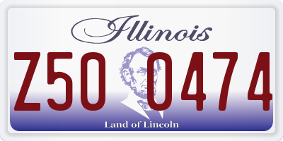 IL license plate Z500474