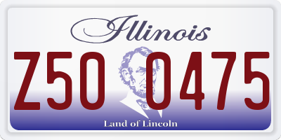 IL license plate Z500475