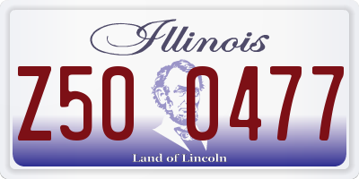 IL license plate Z500477