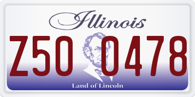 IL license plate Z500478