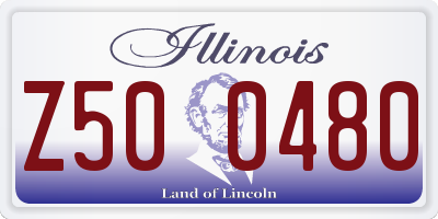 IL license plate Z500480