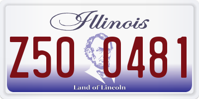 IL license plate Z500481