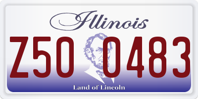 IL license plate Z500483