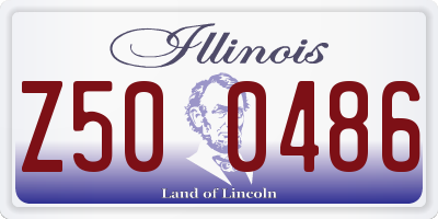 IL license plate Z500486