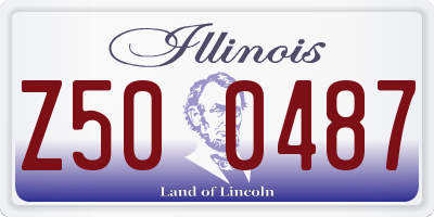 IL license plate Z500487