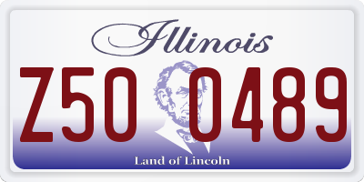 IL license plate Z500489