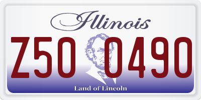 IL license plate Z500490