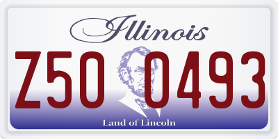 IL license plate Z500493