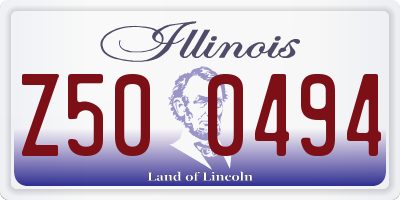IL license plate Z500494