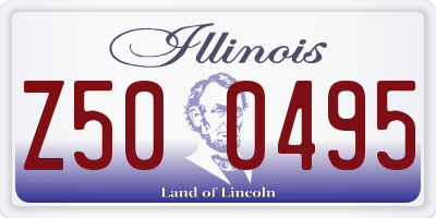 IL license plate Z500495