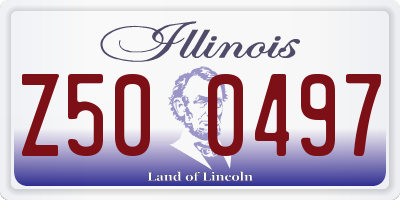 IL license plate Z500497